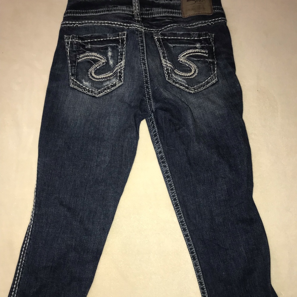 Sliver jean capris